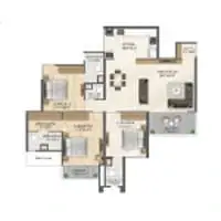 V One Heartland Akurdi 3 BHK Floor Plan Image
